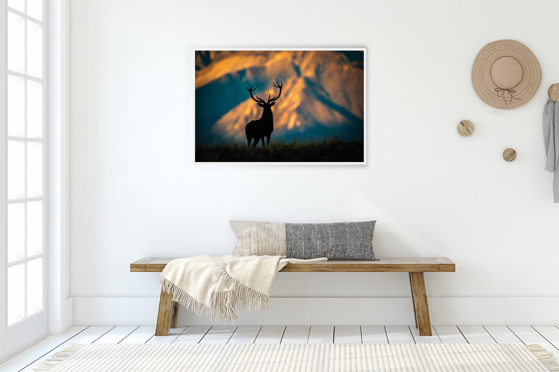 Sunset Silhouette | New Zealand Red Stag - High Country Hill