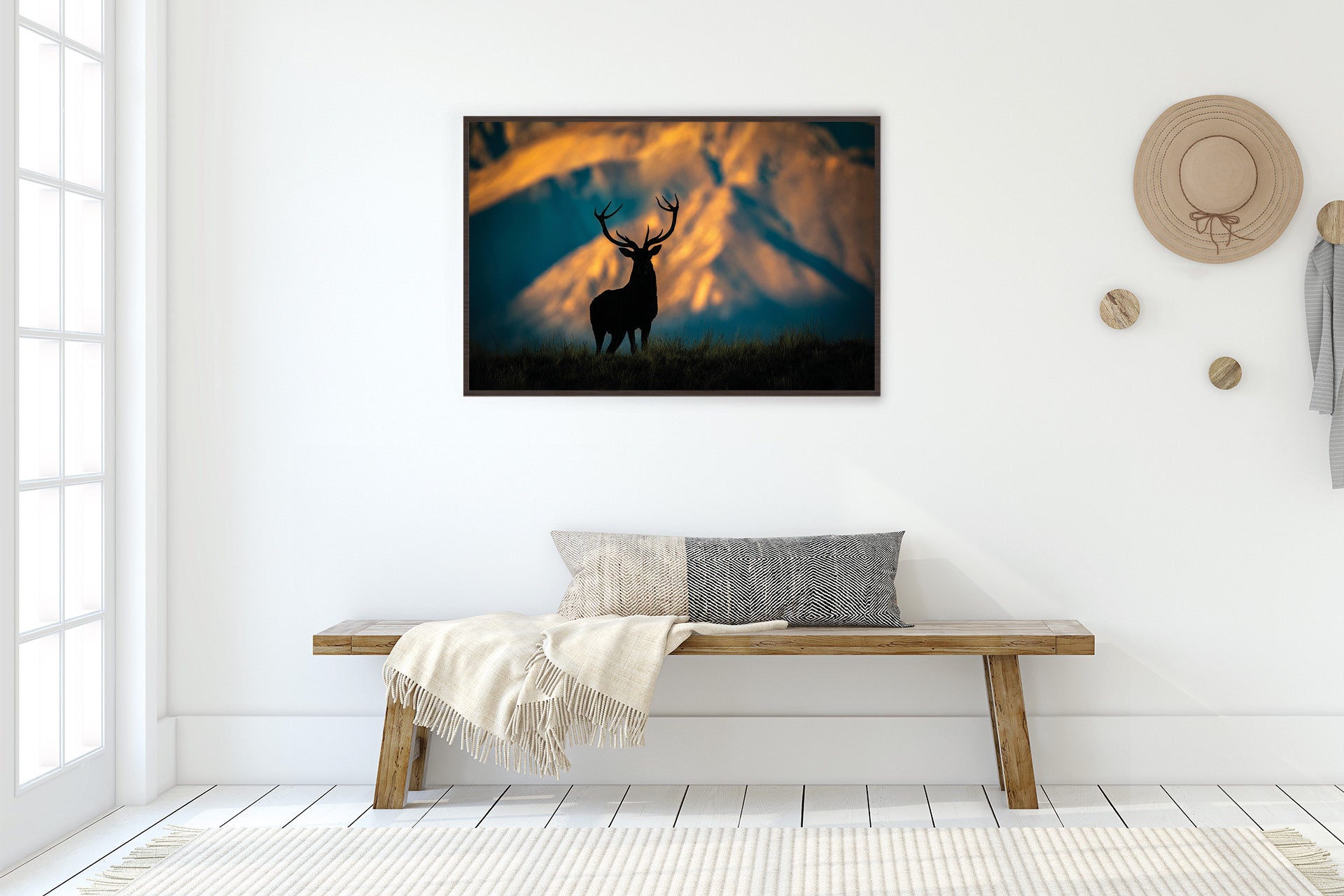 Sunset Silhouette | New Zealand Red Stag - High Country Hill
