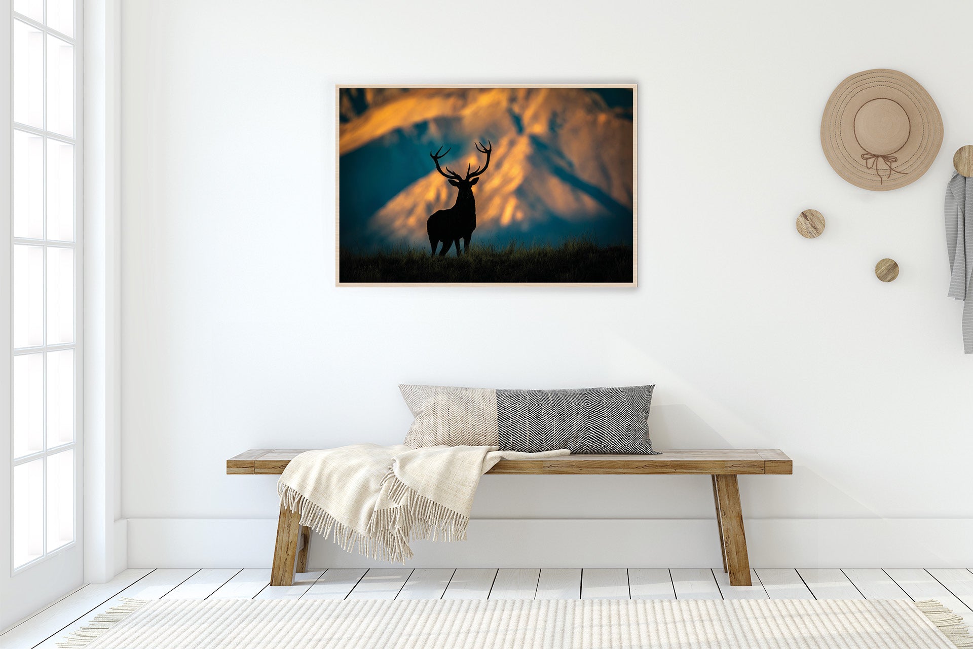 Sunset Silhouette | New Zealand Red Stag - High Country Hill