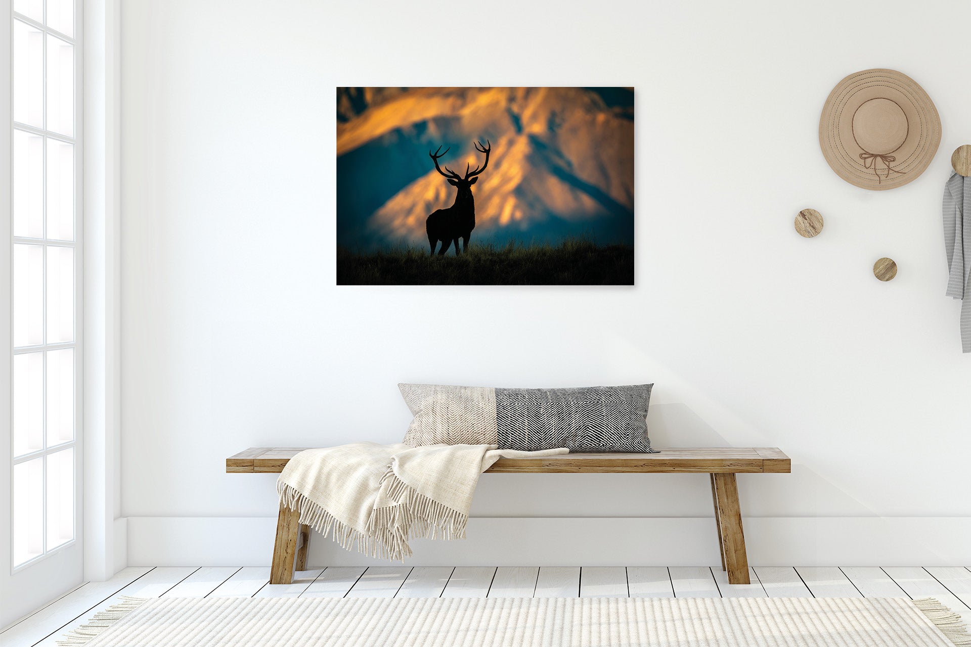 Sunset Silhouette | New Zealand Red Stag - High Country Hill