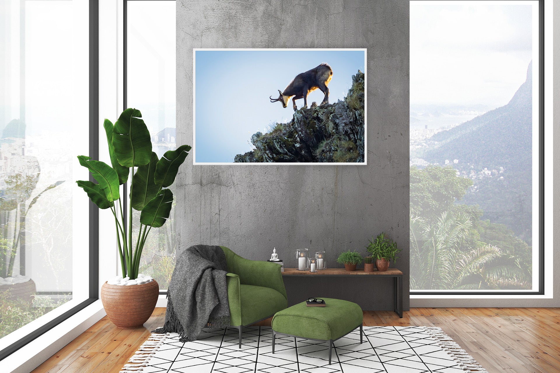 Southern Alps Chamois New Zealand wall print
