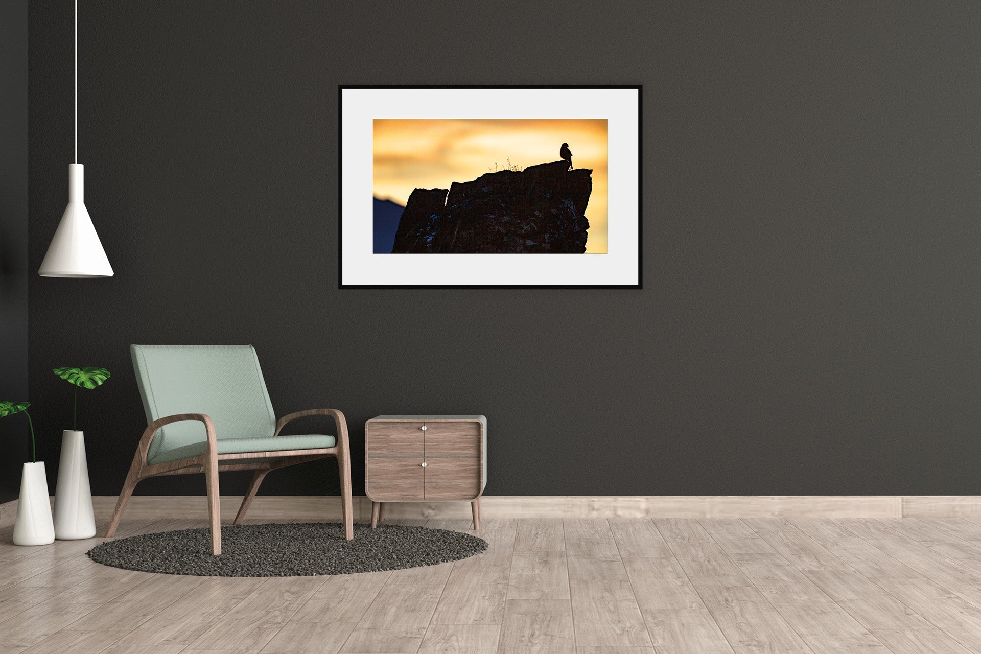 New Zealand native falcon wall print