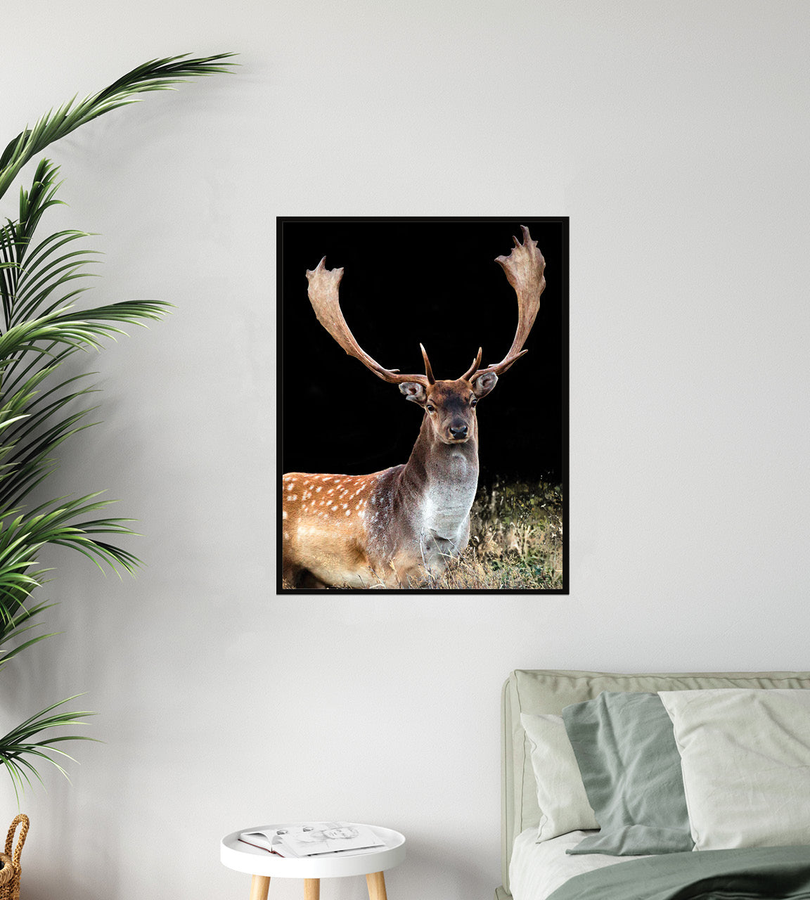 fallow buck wall print