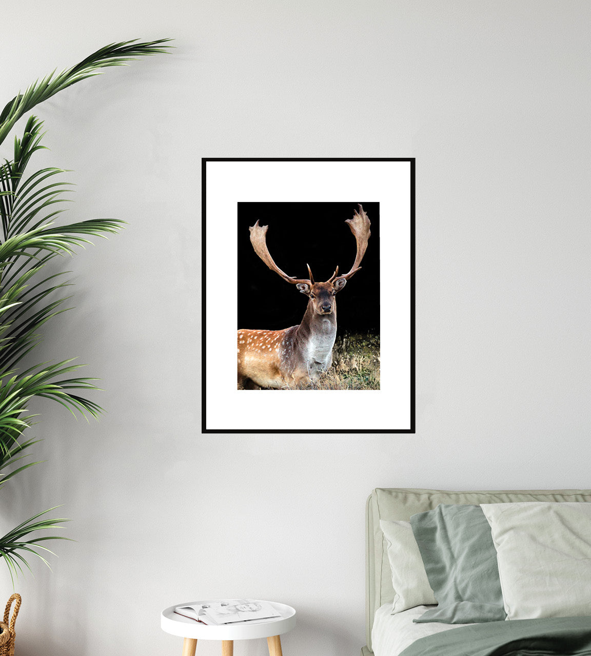 fallow buck wall print